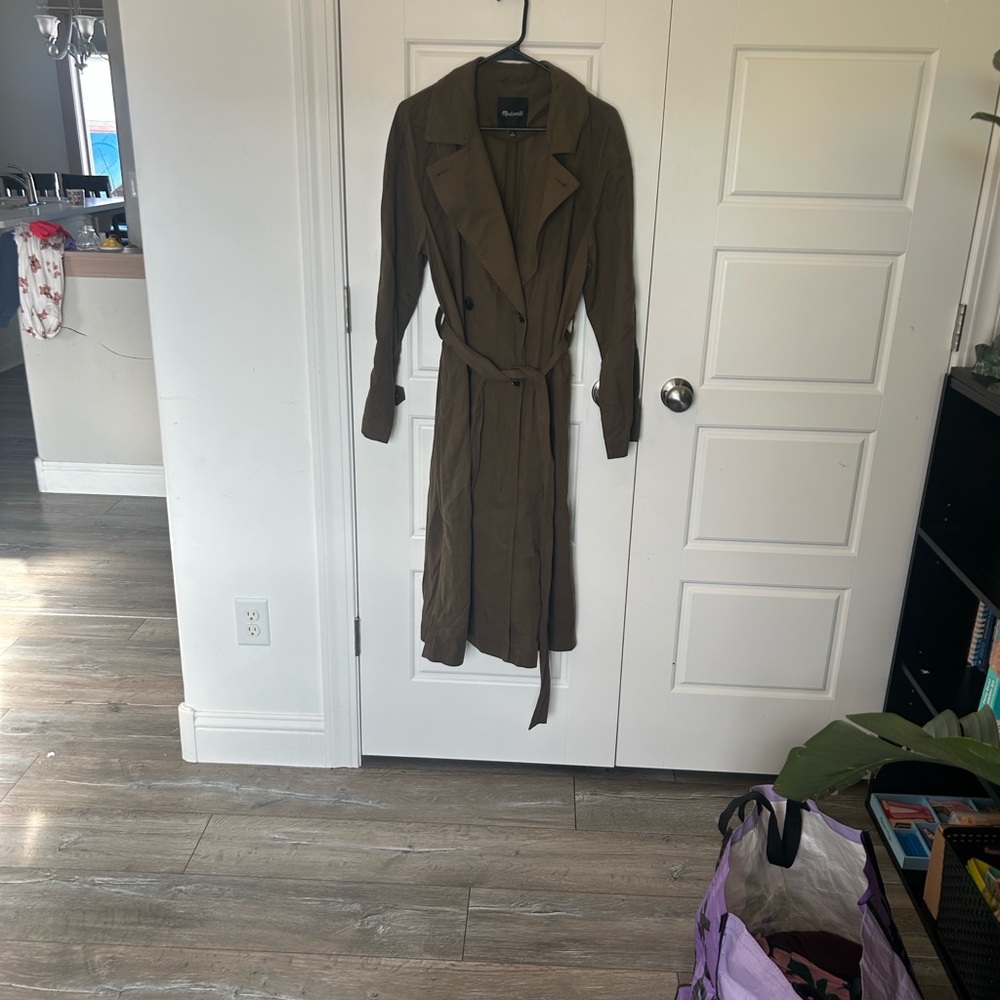 Madewell Olive Trench Coat